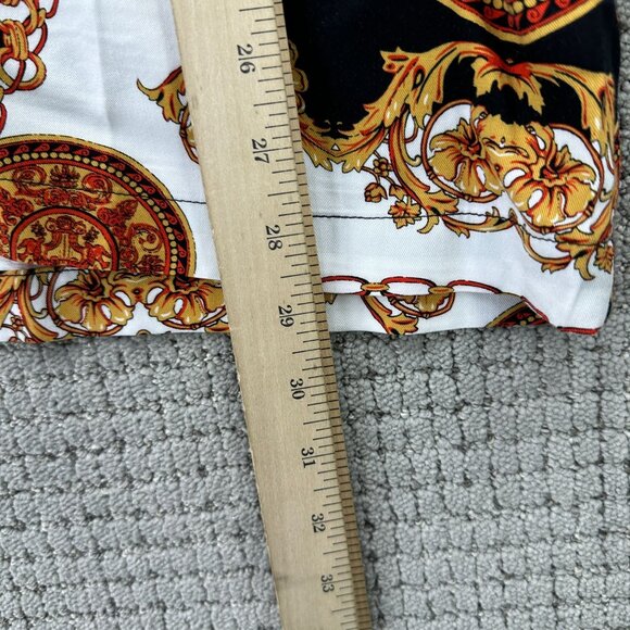 Casa Moda Couture Woven Camp Shirt Mens Size M Black White Button Down - Picture 5 of 11